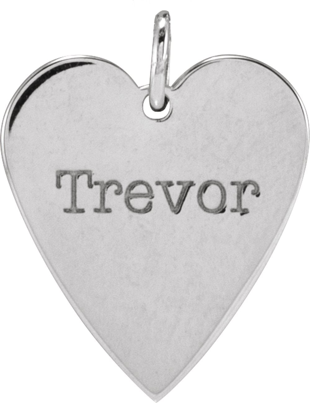 Sterling Silver Engravable Heart Pendant