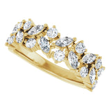 14K Yellow 1 1/3 CTW Natural Diamond Anniversary Band