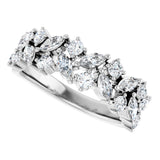 14K White 1 1/3 CTW Lab-Grown Diamond Anniversary Band