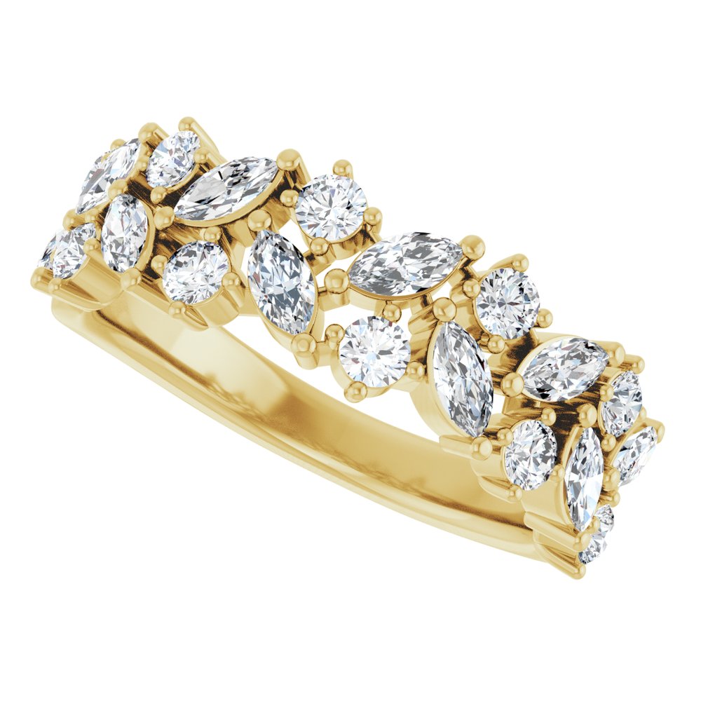 14K Yellow Gold 1 1/3 CTW Lab-Grown Diamond Anniversary Band