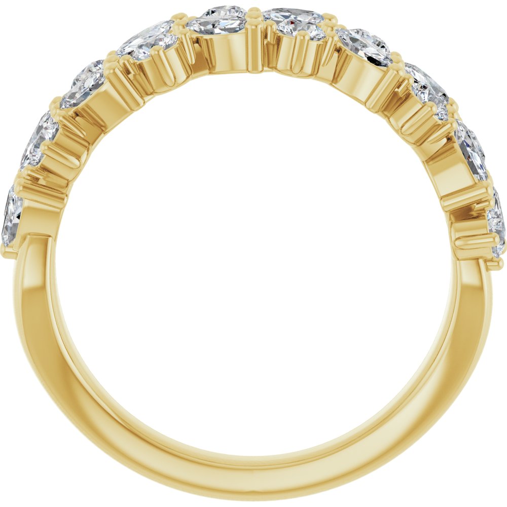 14K Yellow 1 1/3 CTW Natural Diamond Anniversary Band