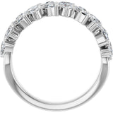 14K White 1 1/3 CTW Natural Diamond Anniversary Band