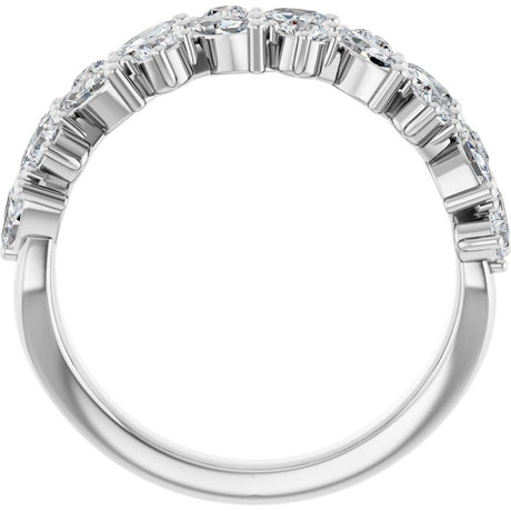 14K White 1 1/3 CTW Natural Diamond Anniversary Band