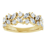 14K Yellow 1 1/3 CTW Natural Diamond Anniversary Band