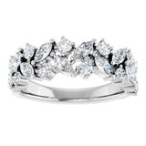 14K White 1 1/3 CTW Lab-Grown Diamond Anniversary Band