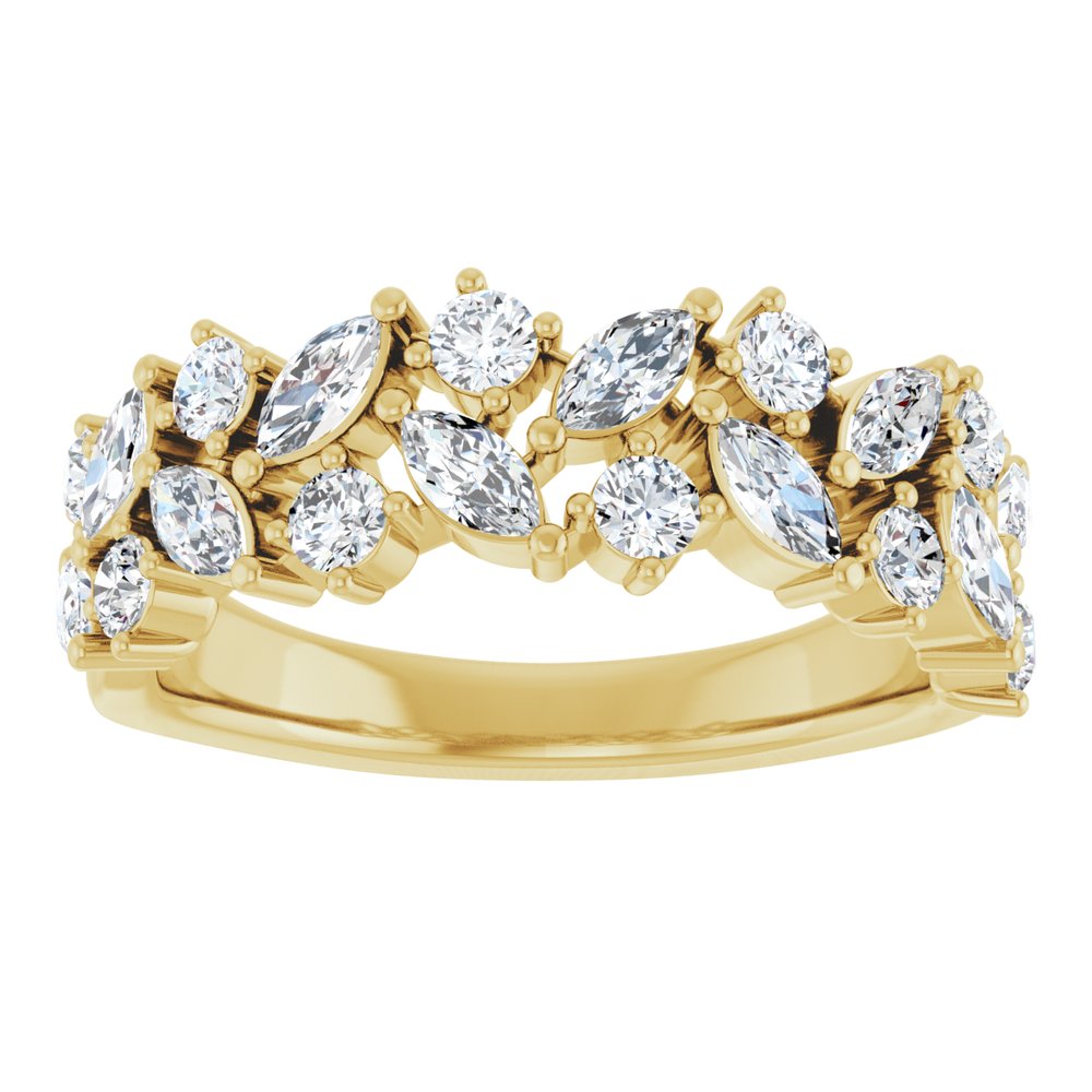 14K Yellow 1 1/3 CTW Lab-Grown Diamond Anniversary Band