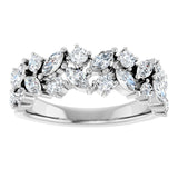 14K White 1 1/3 CTW Natural Diamond Anniversary Band