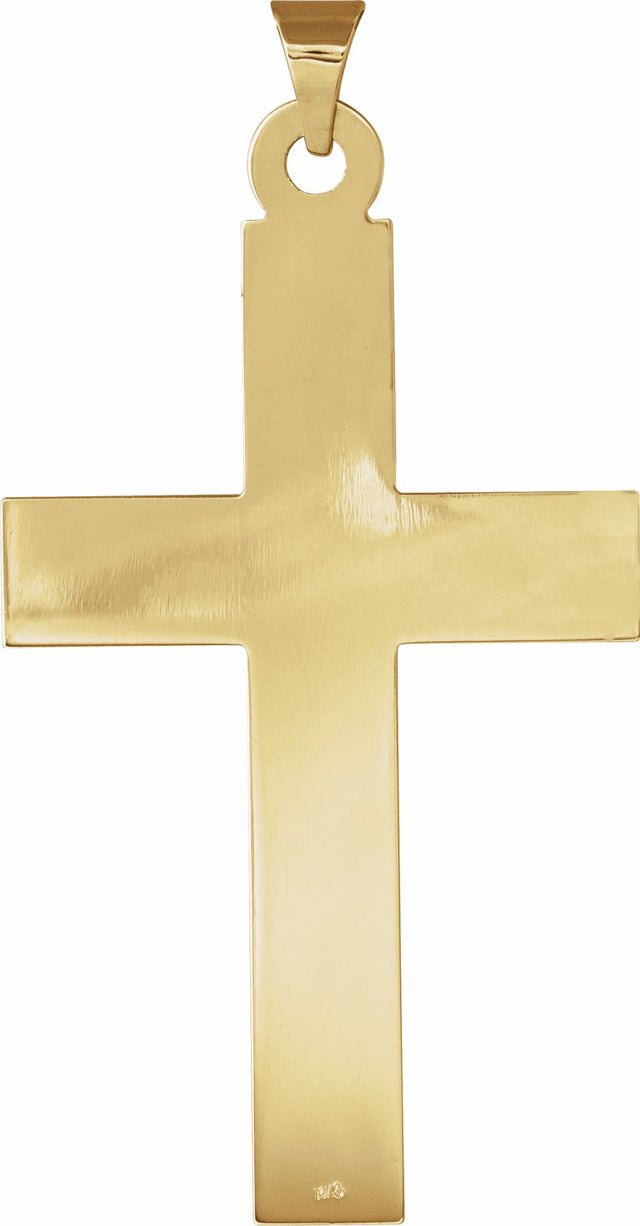 14K Yellow Cross 18" Necklace