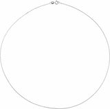 14K White Gold 1 mm Diamond-Cut Anchor 16" Chain