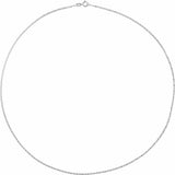 Sterling Silver 1.3 mm Mirror 20" Chain