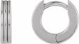 Platinum Hinged 10 mm Huggie Hoop Earrings