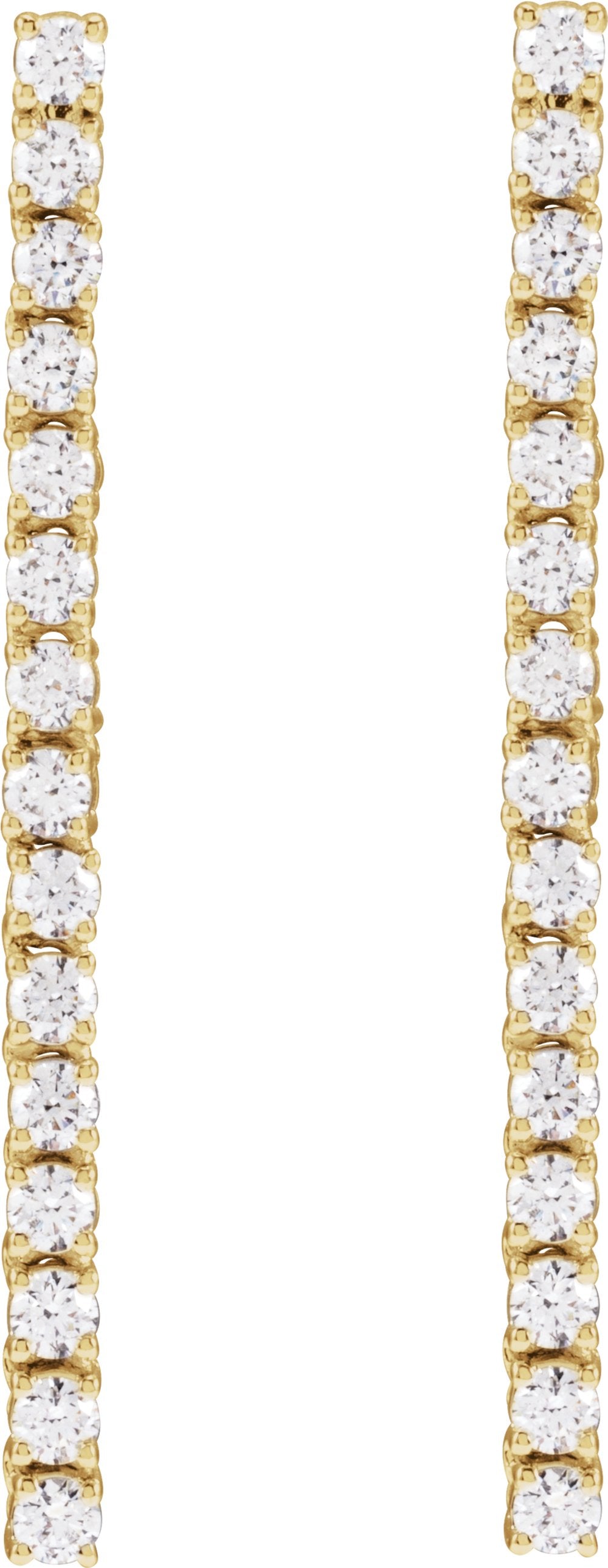 14K Yellow 3/4 CTW Natural Diamond Earrings