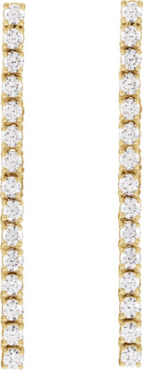 14K Yellow 3/4 CTW Natural Diamond Earrings