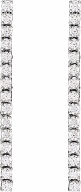 14K White 3/4 CTW Natural Diamond Earrings