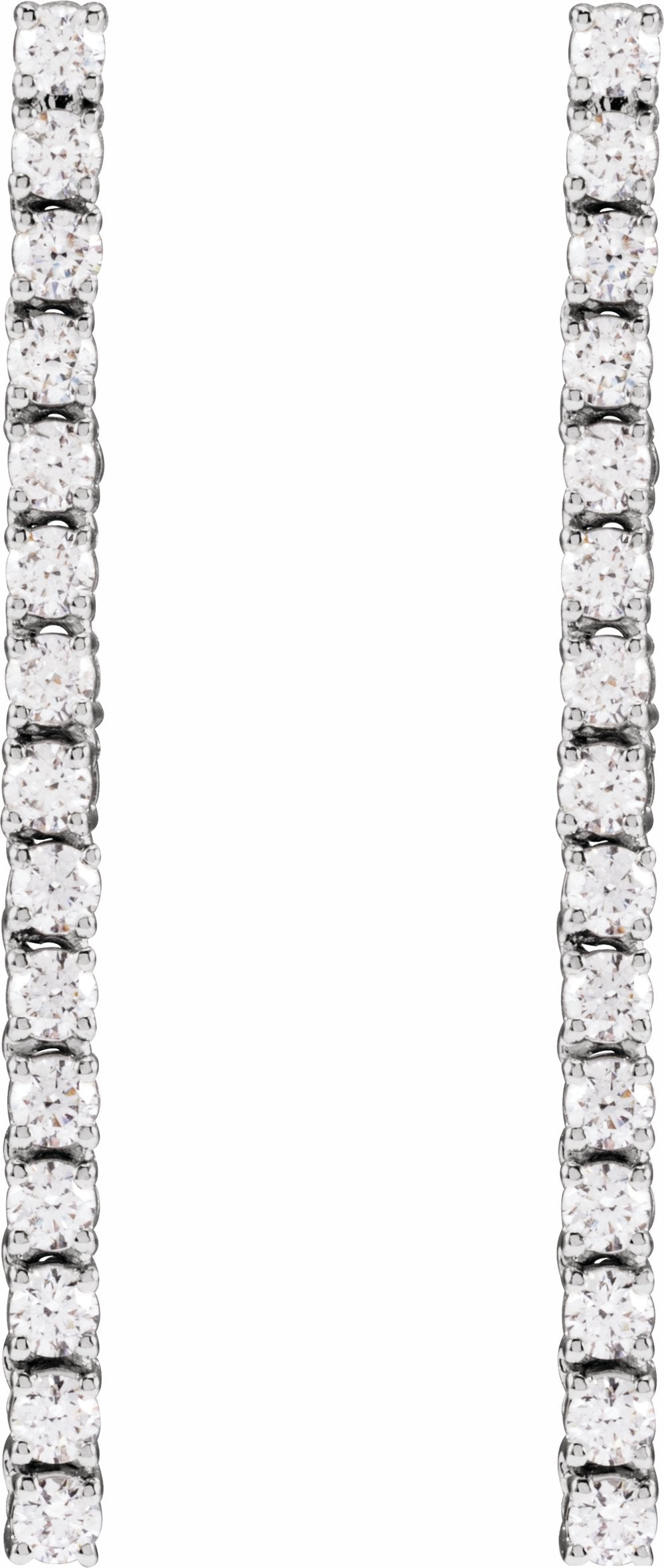 14K White Gold 3/4 CTW Lab-Grown Diamond Earrings