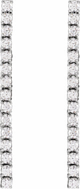 14K White Gold 3/4 CTW Lab-Grown Diamond Earrings