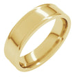 14K Yellow 6 mm  Grooved Round Edge Size 3.5