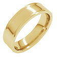 10K Yellow Gold 6 mm Round-Edge Grooved Comfort-Fit Half Round Band Size 10