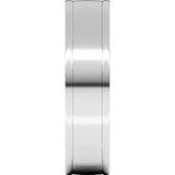 10K White Gold 6 mm Round-Edge Grooved Comfort-Fit Half Round Band Size 9