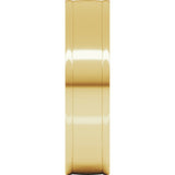 10K Yellow Gold 6 mm Round-Edge Grooved Comfort-Fit Half Round Band Size 10