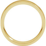 18K Yellow 6 mm Round-Edge Grooved Comfort-Fit Half Round Band Size 10