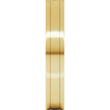 14K Yellow Gold 4 mm Round-Edge Grooved Comfort-Fit Half Round Band Size 6.5