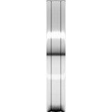 10K White Gold 4 mm Round-Edge Grooved Comfort-Fit Half Round Band Size 9.5