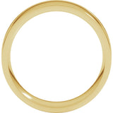 14K Yellow Gold 7 mm Round-Edge Grooved Comfort-Fit Half Round Band Size 8