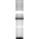 14K White Gold 5 mm Round-Edge Grooved Comfort-Fit Half Round Band Size 9