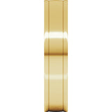 10K Yellow Gold 5 mm Round-Edge Grooved Comfort-Fit Half Round Band Size 9