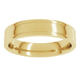 14K Yellow 5 mm  Grooved Round Edge