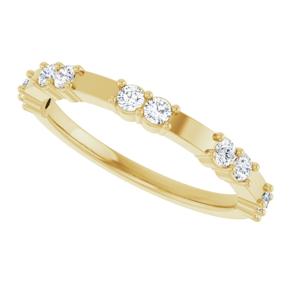 14K Yellow 1/4 CTW Lab-Grown Diamond Anniversary Band