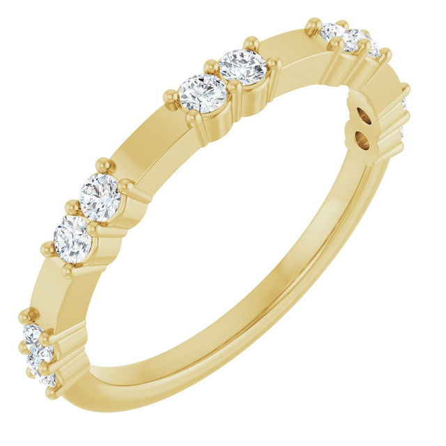 14K Yellow 1/4 CTW Lab-Grown Diamond Anniversary Band