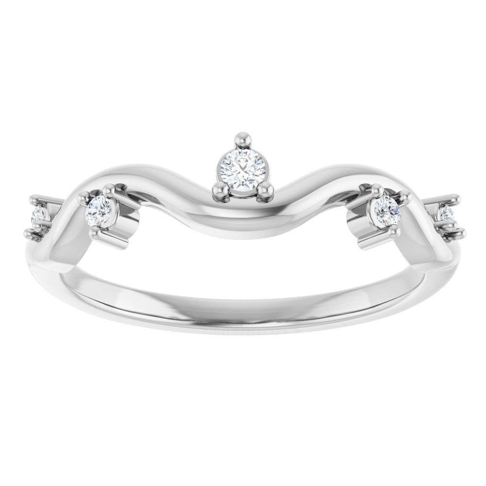 14K White Gold .07 CTW Natural Diamond Ring