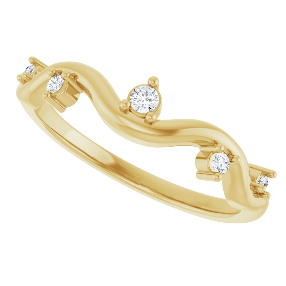 14K Yellow Gold .07 CTW Natural Diamond Ring