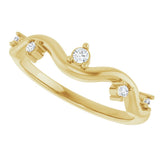 14K Yellow Gold .07 CTW Natural Diamond Ring