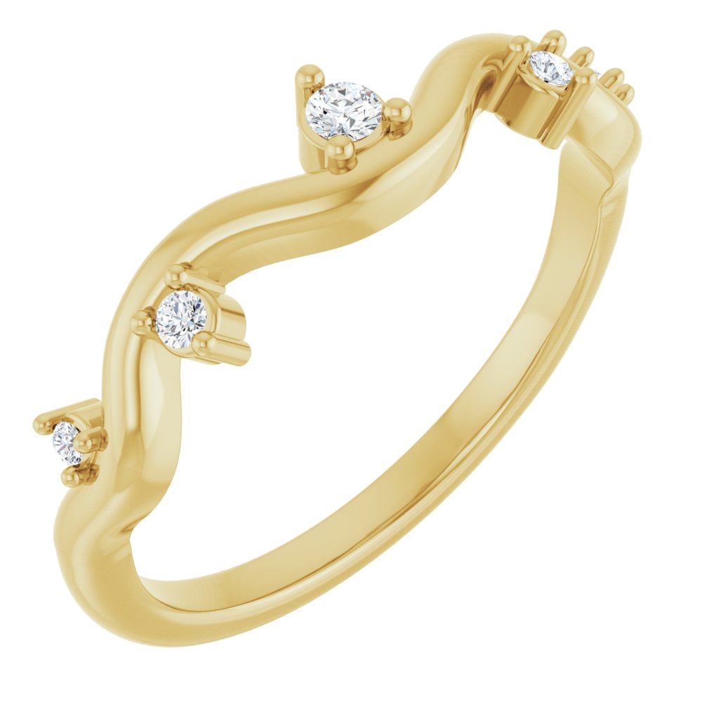 14K Yellow Gold .07 CTW Natural Diamond Ring