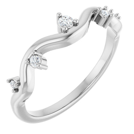 14K White Gold .07 CTW Natural Diamond Ring