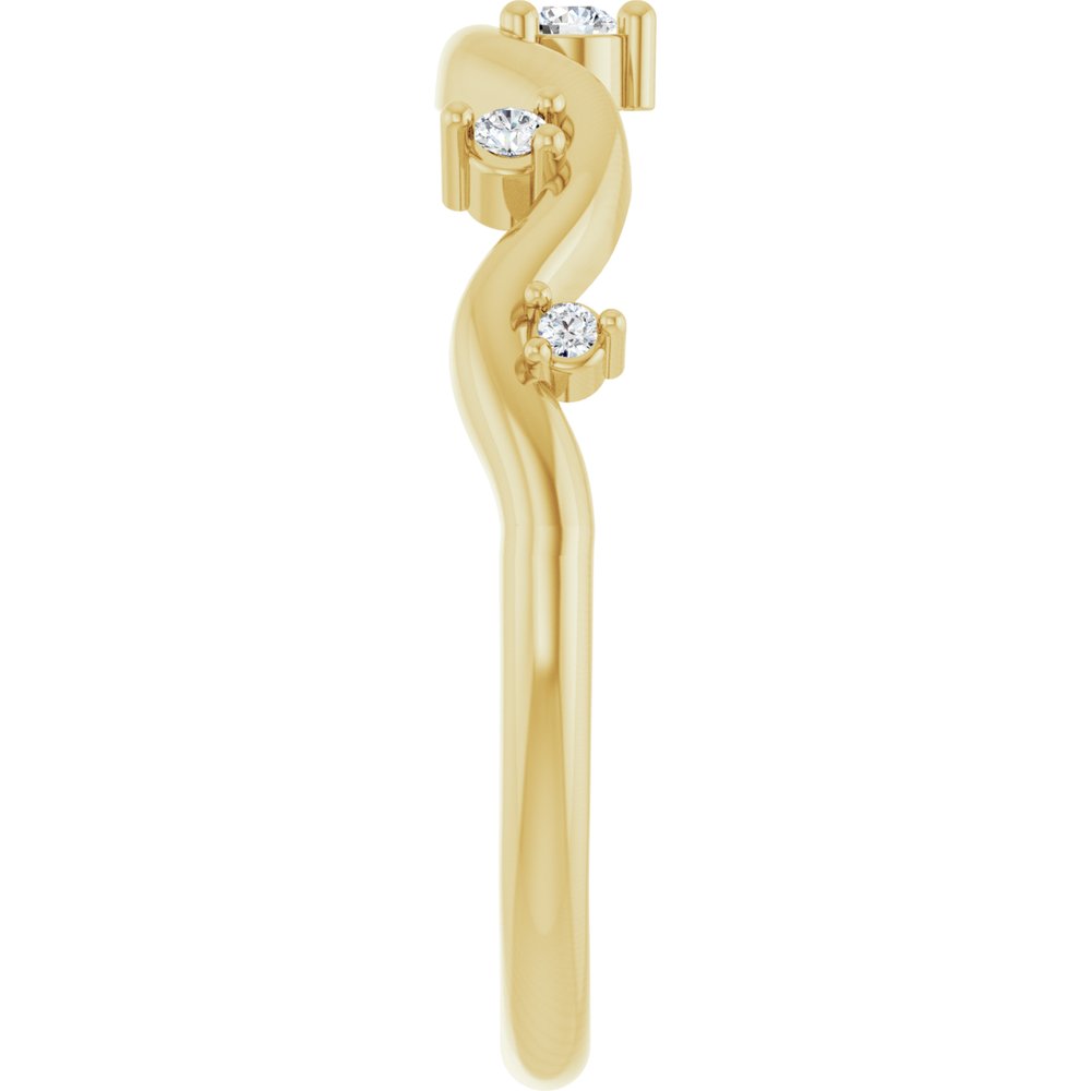 14K Yellow Gold .07 CTW Natural Diamond Ring
