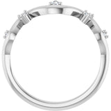14K White Gold .07 CTW Natural Diamond Ring