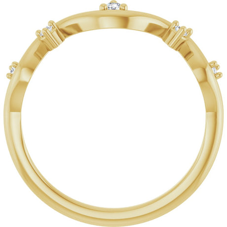 14K Yellow Gold .07 CTW Natural Diamond Ring