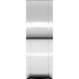 Sterling Silver 8 mm Round-Edge Grooved Comfort-Fit Half Round Band Size 9