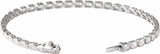 14K White Gold 6 1/4 CTW Lab-Grown Diamond Line 7" Bracelet