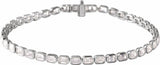 14K White Gold 6 1/4 CTW Lab-Grown Diamond Line 7" Bracelet