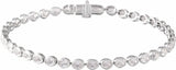 14K White Gold 4 9/10 CTW Lab-Grown Diamond Line 7" Bracelet