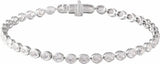 Sterling Silver 4 CTW Lab-Grown Diamond Line 7" Bracelet