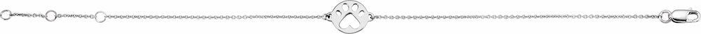 Sterling Silver Our Cause for Paws 7" Bracelet