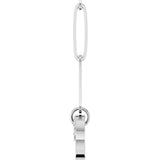 14K White Gold .08 CTW Natural Diamond Charm 16" Necklace