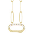 14K Yellow Gold .08 CTW Natural Diamond Charm 16" Necklace
