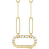 14K Yellow Gold .08 CTW Natural Diamond Charm 16" Necklace